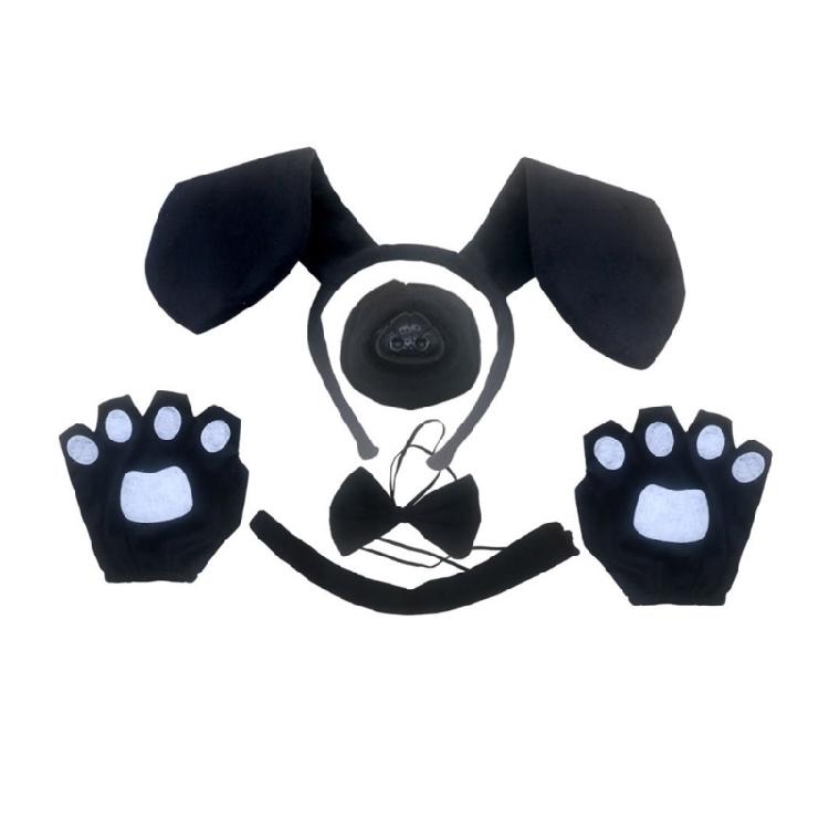 Tier Verkleidungssets Hundehaarband, Schwanz und Fliege für Kindergeburtstagsfeiern