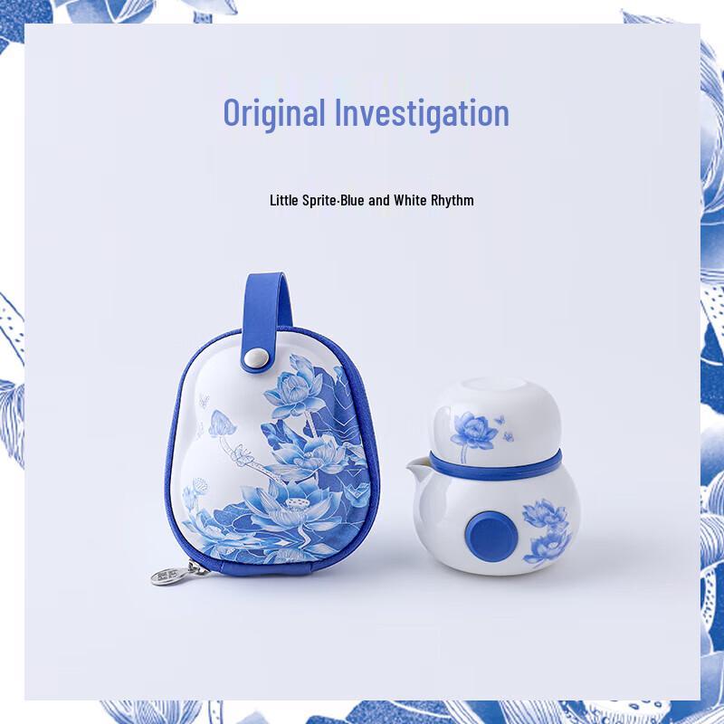 Little Elf Portable Blue and White Porcelain Tea Set
