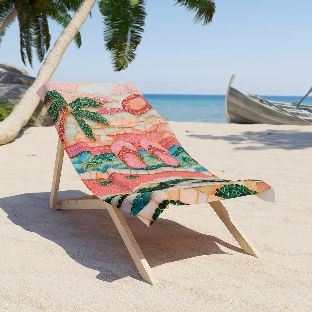 Microfiber Travel Beach Towel Tropical Palm Tree Printed Towels Oversized Absorbent Quick Dry Sand Free for Beach Camping Photo