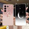 Anti-scratch Case For Tecno Camon 50 Pro 4G Jelly Clear TPU Soft Casing Fashion Lucky Initial Letter With Flower Couple Shell