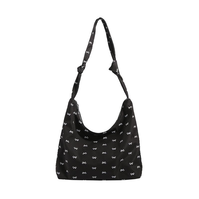 

Women s Hand Bag Female Sweet Style Casual Nyl Fabric Printed Bow Bag Korean Versi Shoulder Bag Kawaii Bag Beach Tote Bags