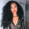 Lange schwarze Perücke mit lockigem Haar für Frauen