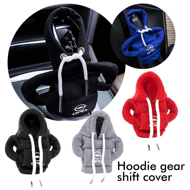 Car Logo Gear Shift Knob Cover Hoodie Manual Gear Sweatshirt Decoration For Opel ADAM ASTRA J K CORSA E INSIGNIA MOKKA VIVA kcz423