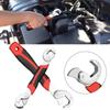 Multifunctional Universal Flexible Wrench Red&Black 45 Steel Wrench Tool Fast Fixed Double-Ended Pipe Wrench Repair Supplies