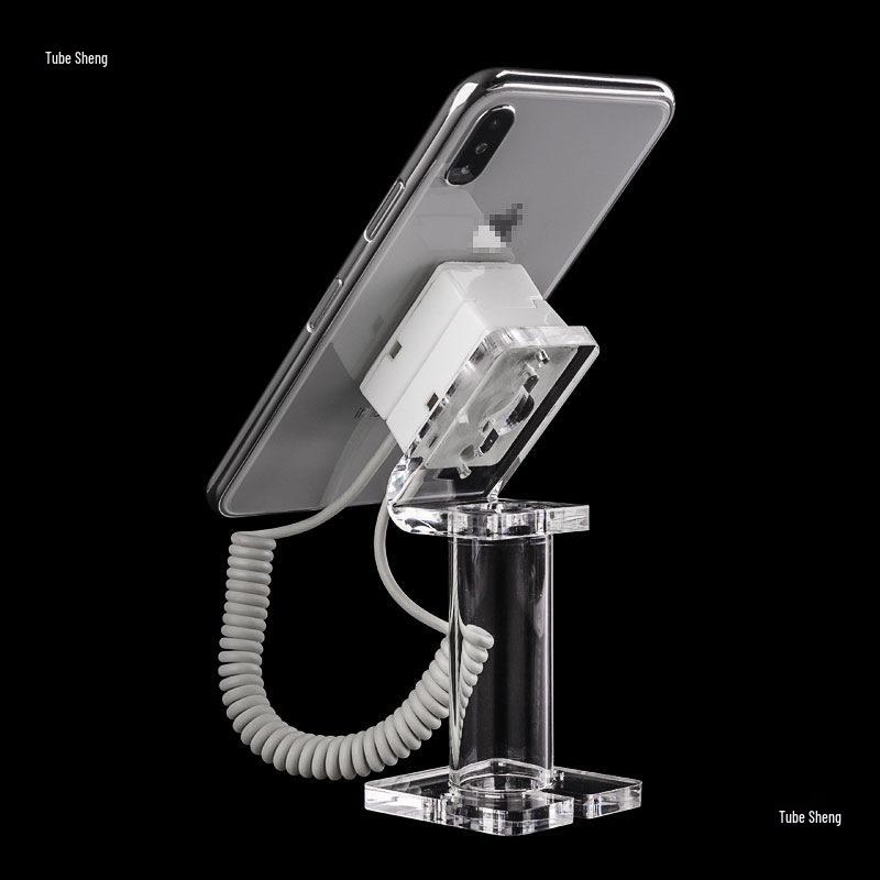 Acrylic Mobile Phone Anti-Theft Display Stand with Chain