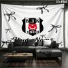 Beşiktaş Jimnastik Kulübü Özel İsimli Duvar Kilim Estetik Duvar Askısı Baskılı Kumaş Battaniye Yatak Odası Oturma Odası Ev Dekorasyonu İçin Dekoratif Kilimler