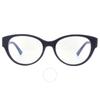 Cartier Demo Cat Eye Ladies Eyeglasses Ct0315o 004 53