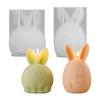 DIY Easter Cute Fat Little Rabbit Silicone Candle Mold Aromatherapy Candle Rabbit Shaped Gypsum Resin Mold