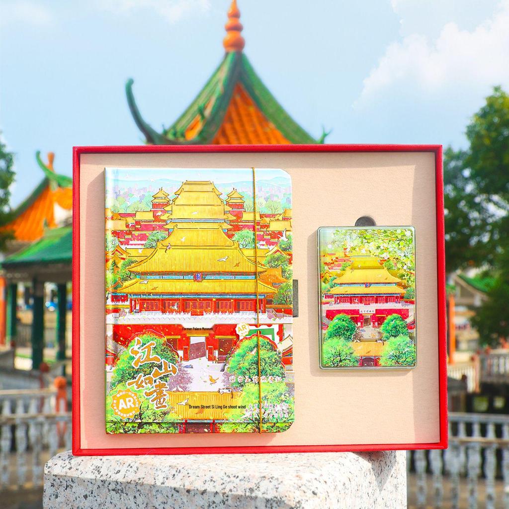 Forbidden City & Summer Palace Journal Set with Temple of Heaven Sand Magnets - Chinese Souvenir Gift