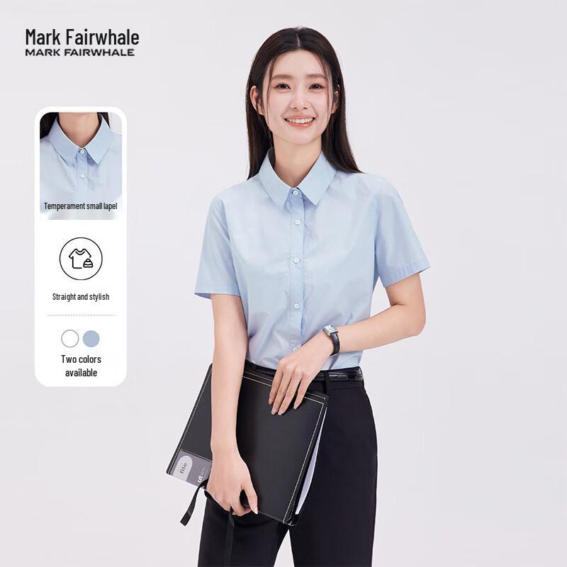MARK FAIRWHALE Women s Short-Sleeve Professional Shirt M