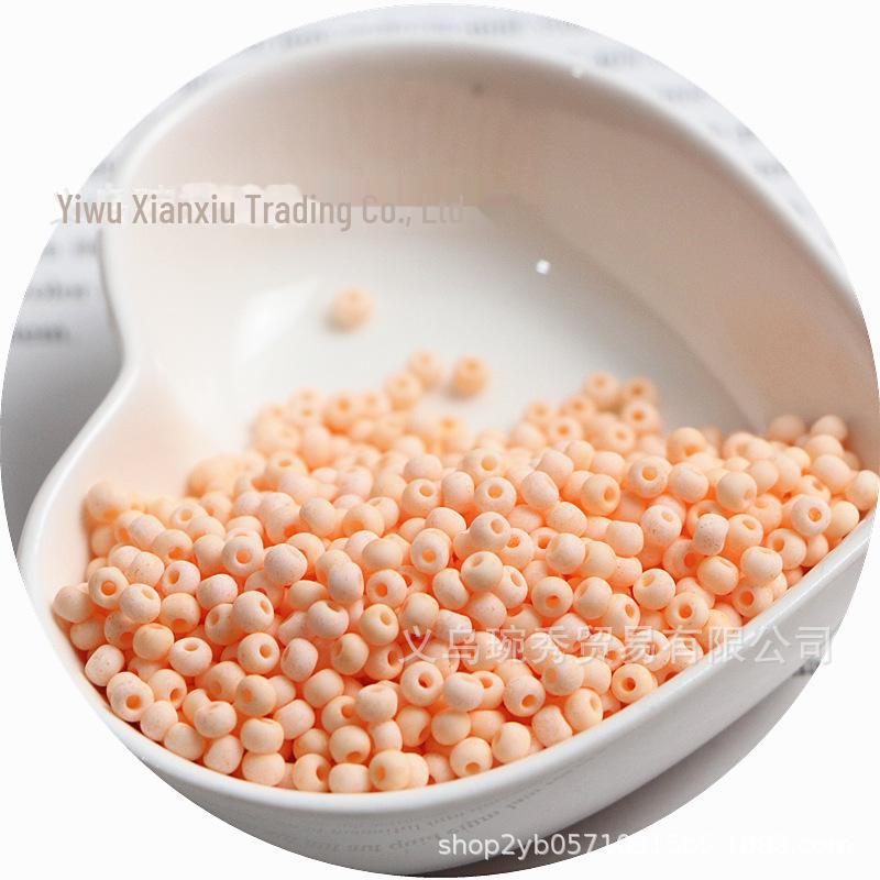 El Yapımı DIY Çocuk Kolye ve Bilekliği için Yüksek Kaliteli 3/4mm Buzlu Düz Renk Cam Pirinç Boncuklar