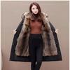 High Quality Fashion Autumn Winter Thickened Fur Liner and Detachable Design Women's Parka Warm Coat Red and Black Coat  Jacket