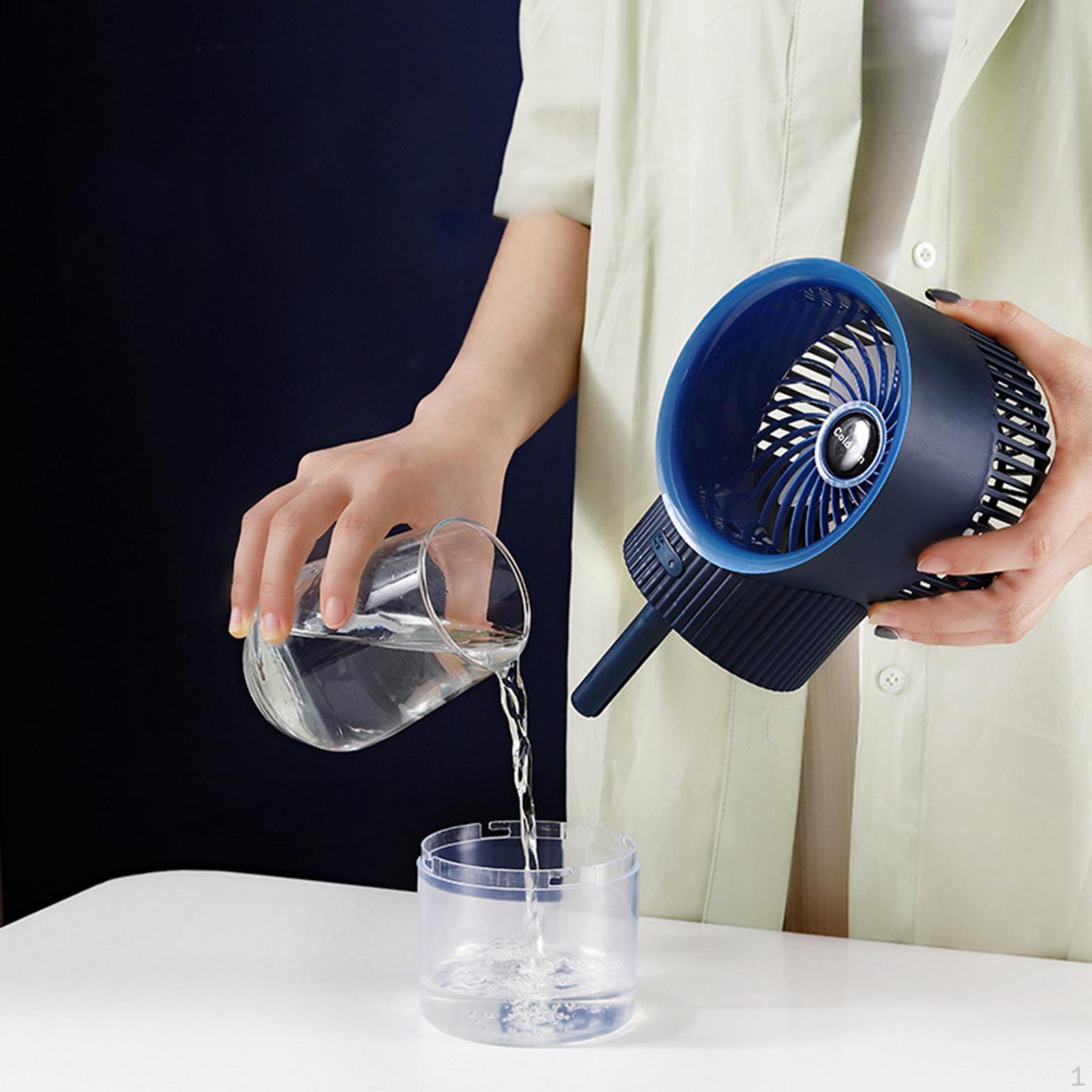 Cooling Fan Colorful Night Light Electric Rechargeable Water Misting USB Humidifier for Bedroom