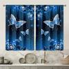 Christmas Decoration Purple-Blue Crystal Butterfly Pattern Printed Curtains   Home Decoration   Room Decoration