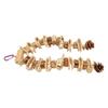 Parrot Chewing Toy Beak Grinding Safe Log Nut Pine Cone Corn Leaf Hanging Bird Cage Toys for Medium