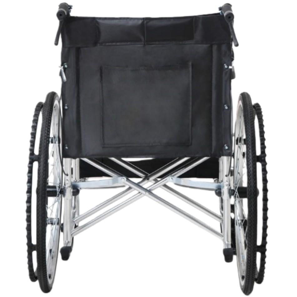 Lightweight Foldable Oxford Cloth Wheelchair with Soft Seat and Four Brakes for Elderly Travel