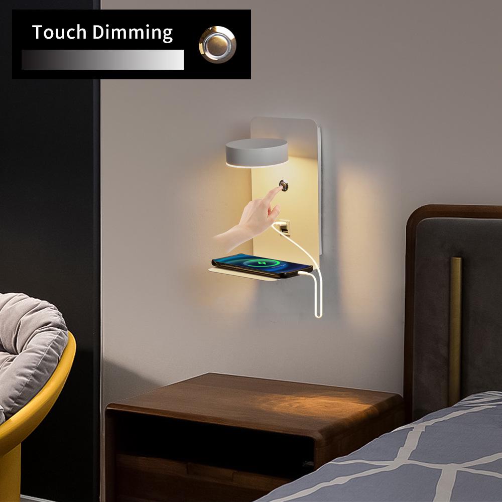 USB Rechargeable LED Wall Light for Bedroom & Study