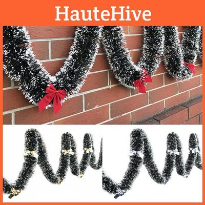 2m 65ftx90mm Dickes Lametta Weihnachtsbaumschmuck Weihnachtsguirlande Schleife