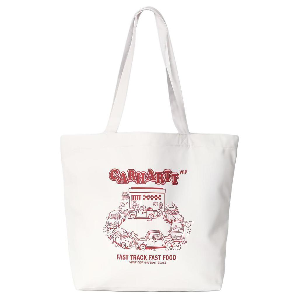 New Carhartt WIP Canvas Tote Bag, Shopping Bag, Handbag Regular Women's White I03159727PXX