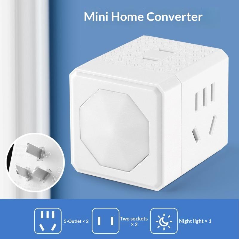 Portable Cube Power Socket With Usb Charging Ports Multiple Ac Outlets For Home Office Travel Business Trips