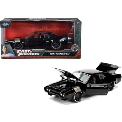 JADA TOYS Fast Furious PLYMOUTH GTX 1972 Black Dom PLYMOUTH GTX FF8 Mini Car 98292 1/24 & Dom's [Item]