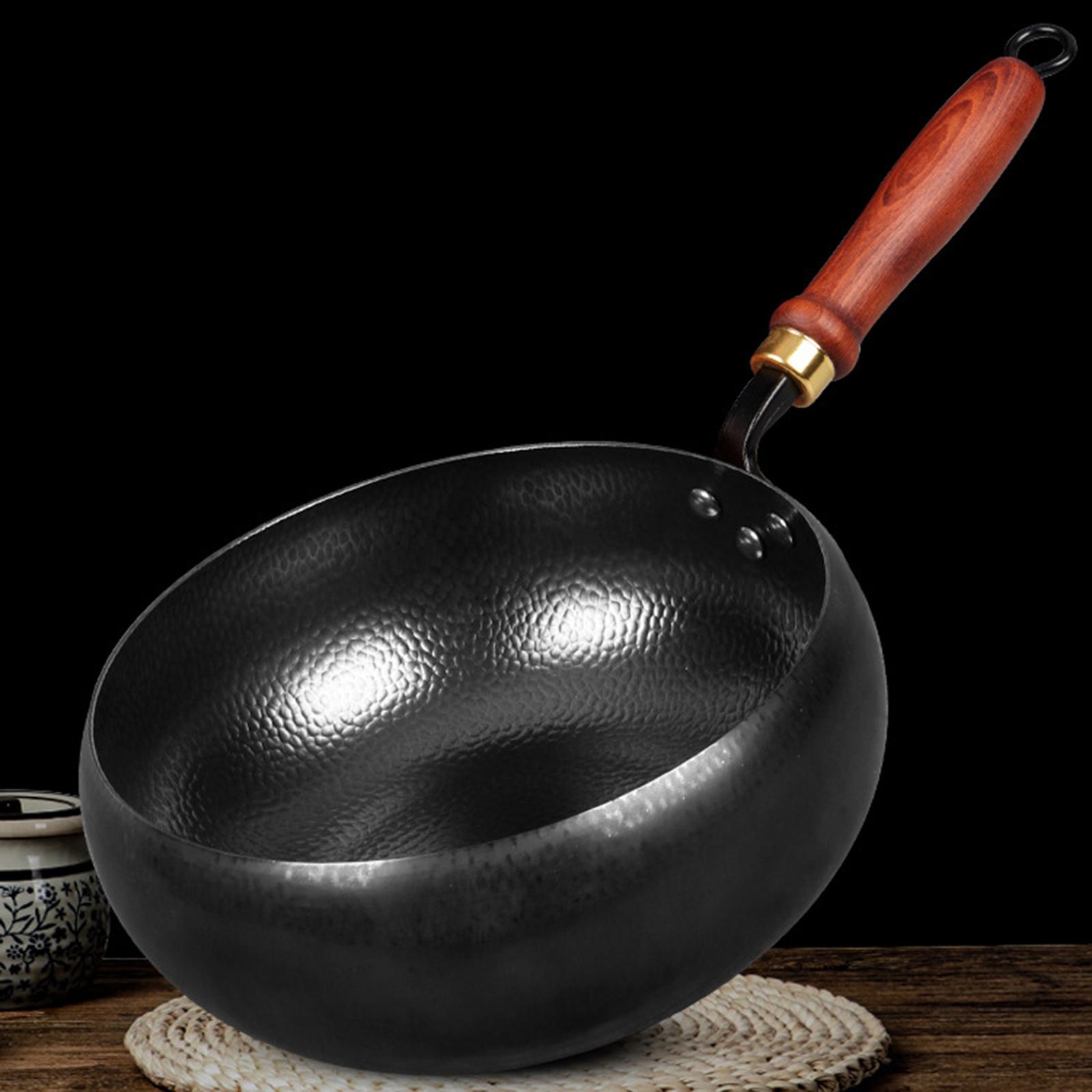 

Вок с антипригарным покрытием, 24 см Воки и сковороды, Сковорода ручной ковки, Плоское дно, Сковорода вок для индукционных, электрических и газовых плит 24cm wok