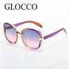 Stylish Purple Gradient Woman Sunglasses Latest Brand Design Unisex Square Shades Plastic Frames Retro Women Sunglasses