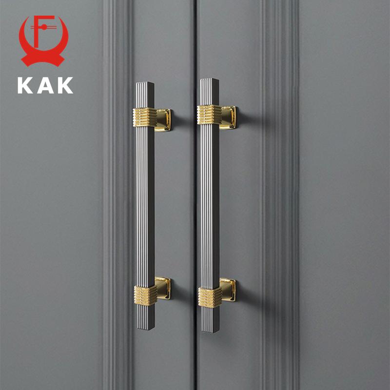 KAK Fashion Gold Kitchen Cabinet Knobs and Handles Zinc Alloy Black Long Furniture Handle Cupboard Door Pulls 1000mm Hardware