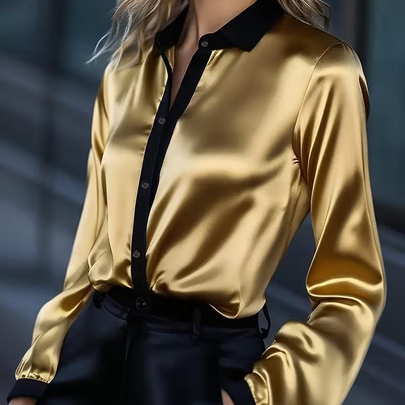 2026 Spring Women's European & American Soft Silk Long-Sleeved Shirt - New Exclusive Top