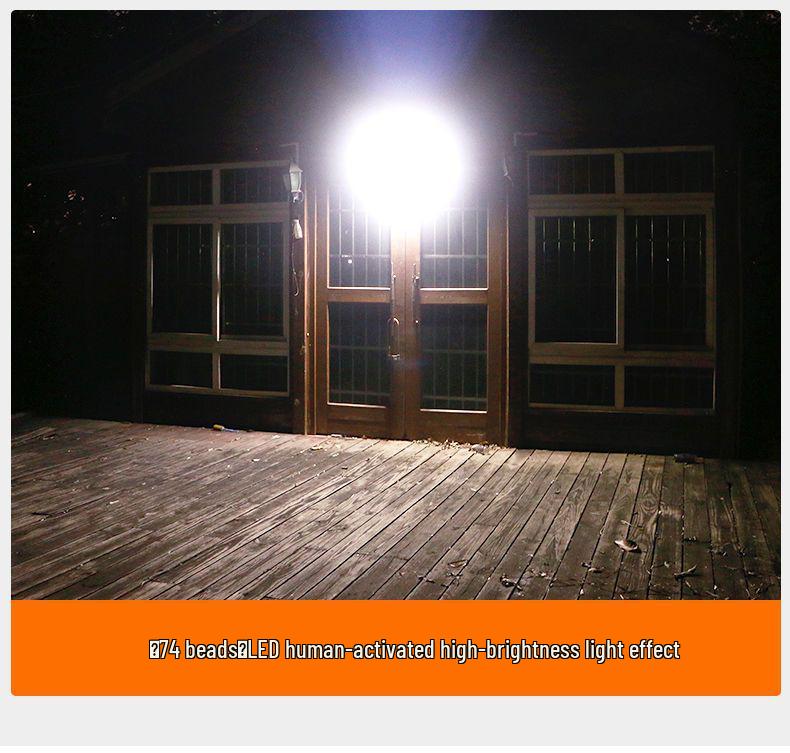 74-LED Outdoor Solar Sensor Light, Three-Head Rotatable, Waterproof for Wall, Road, Courtyard, Street Lighting