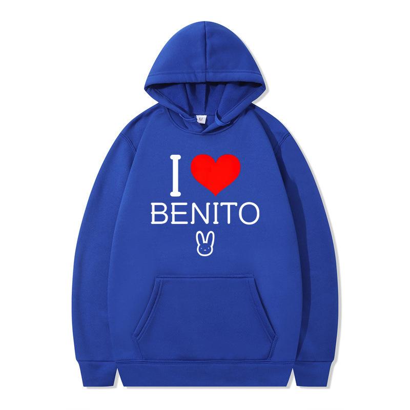 New un verano sin ti bad bunny anime print fashion men's casual hooded sweater