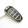 Car Key Cover Shell Fob Case Holder Bag for Hyundai Santa Fe Tucson 2022 NEXO NX4 Atos Solaris Prime Keyless Accessories