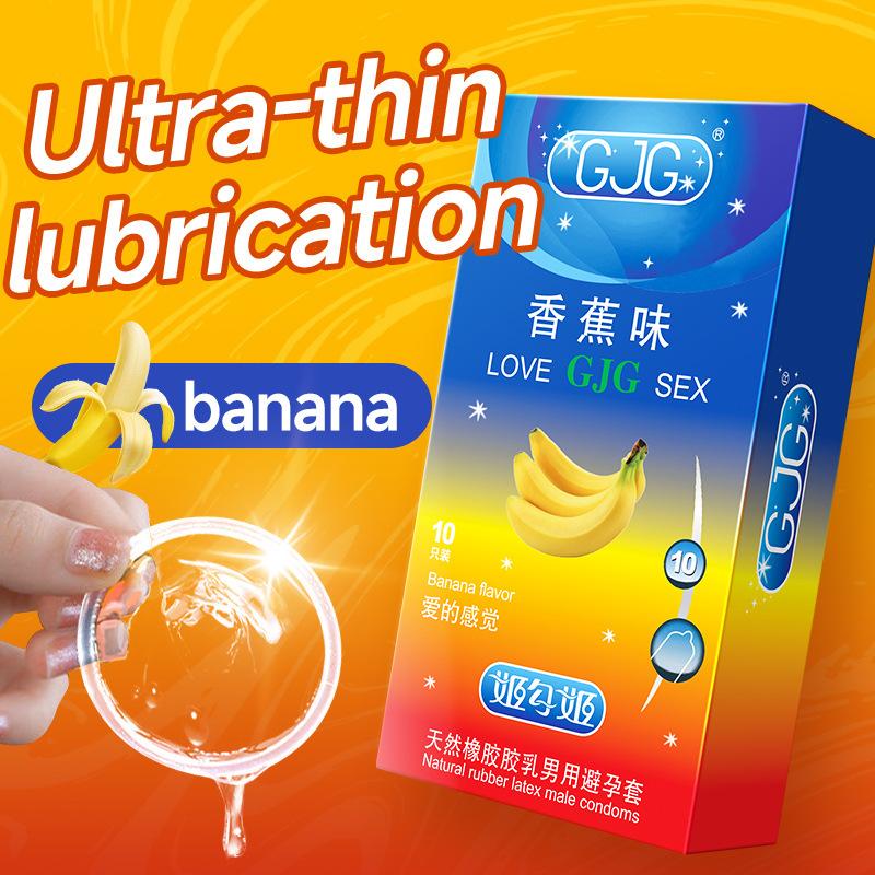 10pcs With Ribbed Spikes Men's Condoms Deep Stimulation Ultra Thin Condoms For Men Pineapple Flavor Sleeve For Penis Sex Toys