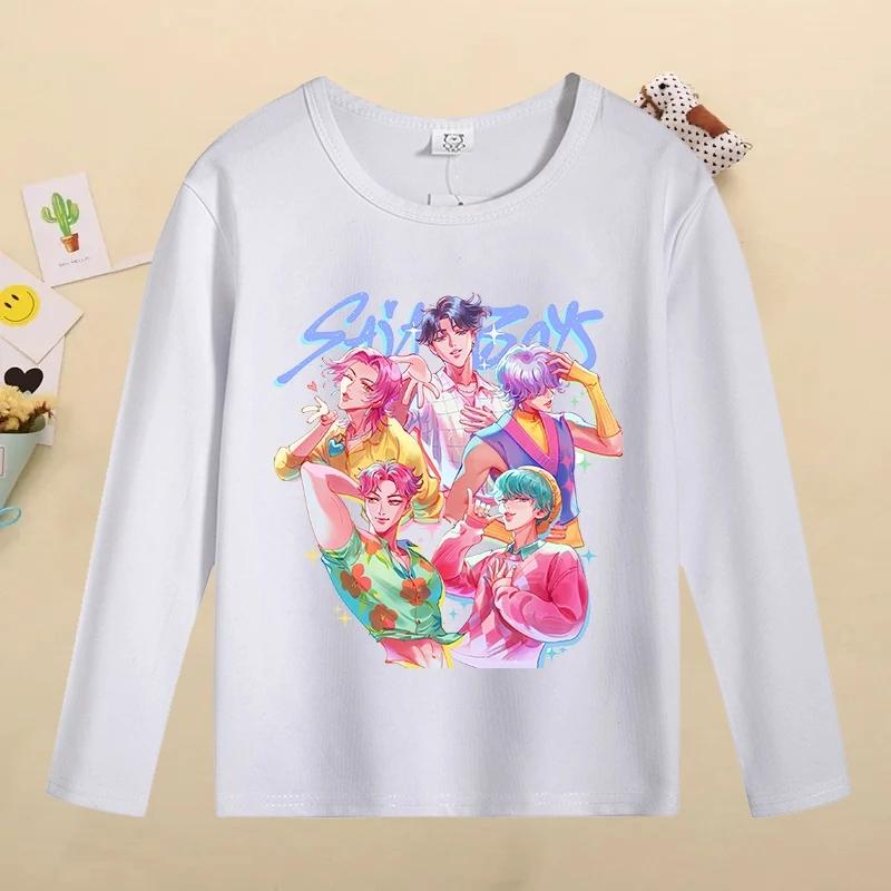 Kids Casual Comfortable Long Sleeve T-Shirt Cute Cartoon Print Fashion Top T-Shirt Girls Kids