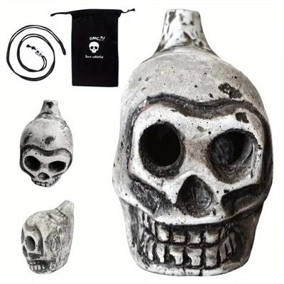 1 Silbato Calavera Humano Silbato Herramientas de Camping Explosivo Rojo Neto Silbato Fantasma