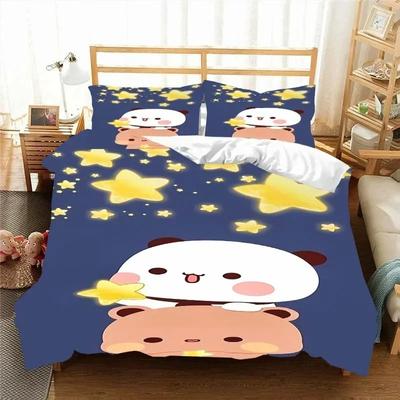 Kawaii Bubu y Dudu Impresión 3D Anime Juego de Cama Funda Nórdica Edredón Cama Individual Twin Completo King Queen Size Juego de Cama Niños