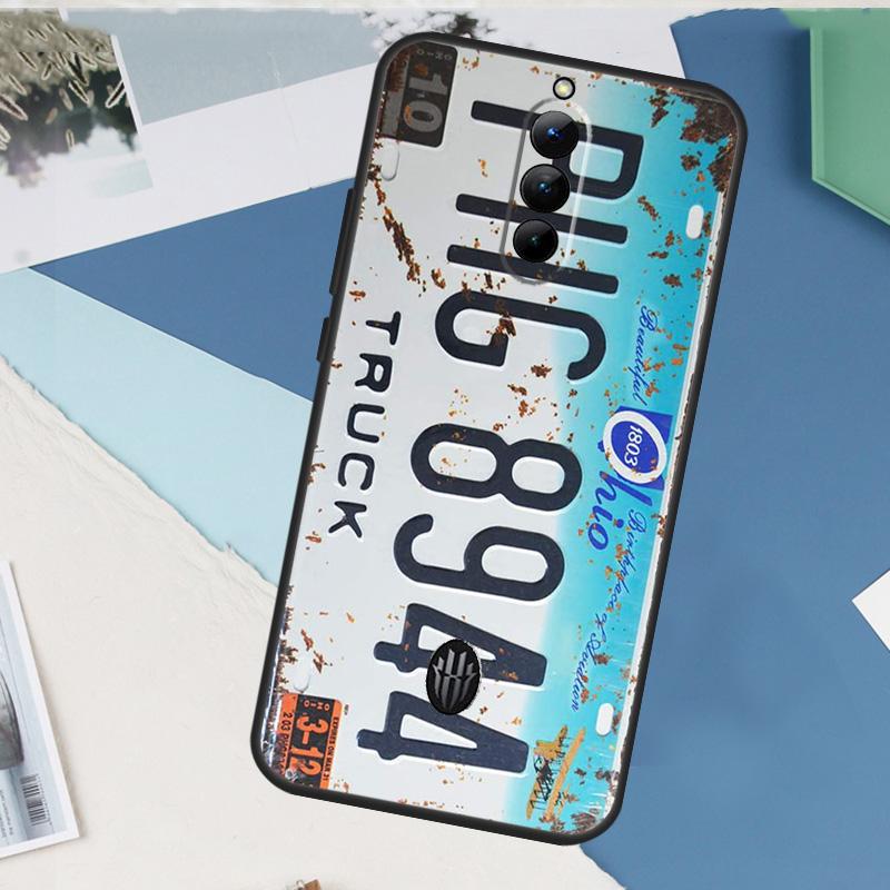 Retro Funny License Plate Case For ZTE Nubia Red Magic 10 9 8 8S 9S 10S 11 Pro Plus 6 7 6S 7S Pro 5G 6R 10 Air Cover