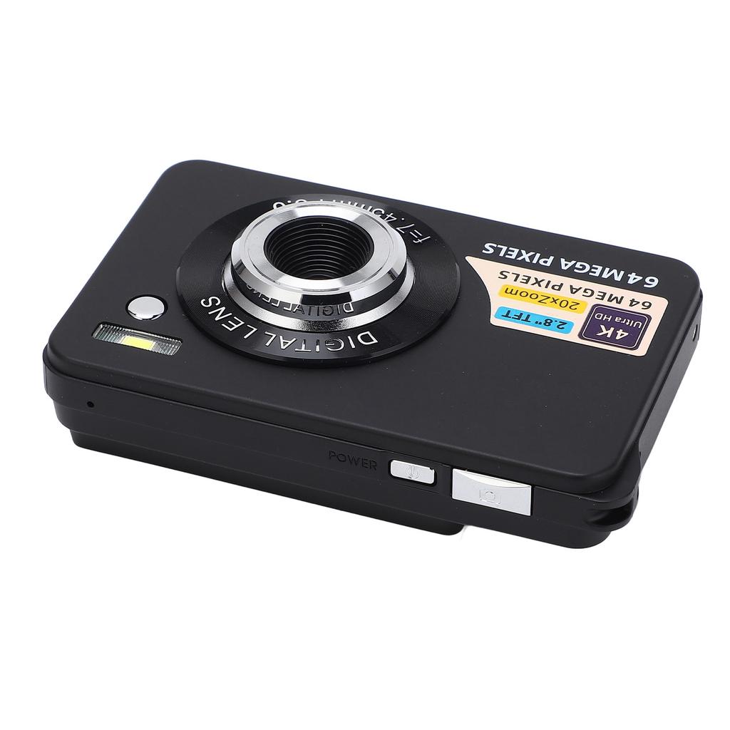 2.8in 4K 64MP HD Digital Camera 20X Zoom Auto  Portable   Camera for Girls Boys Teenagers