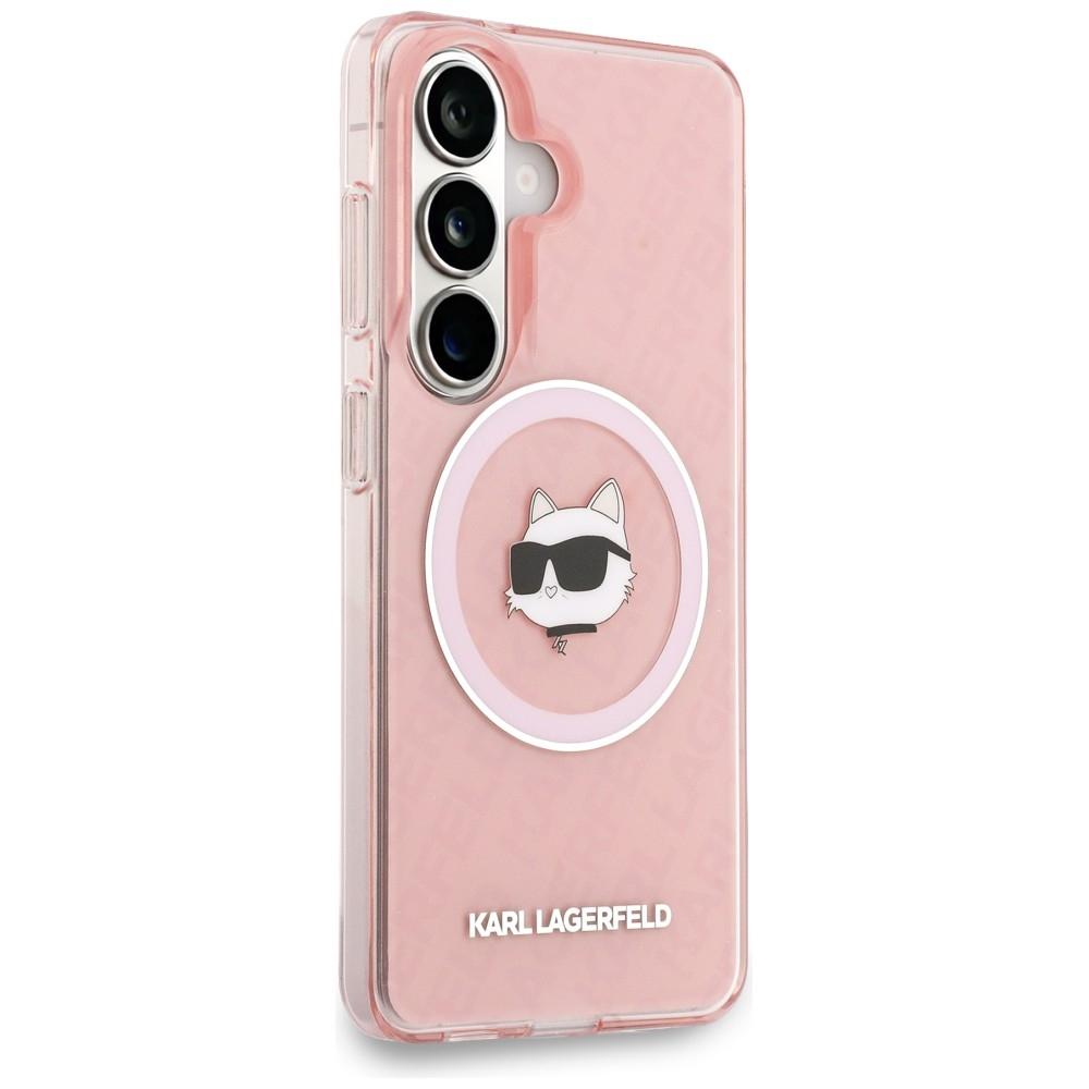 Karl Lagerfeld IML Repeated Choupette MagSafe Case for Samsung Galaxy S26 Pink