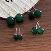 Elegant Green Agate Pearl Earrings: Chinese-Style, Uniquely Luxurious and High-End Design for Women