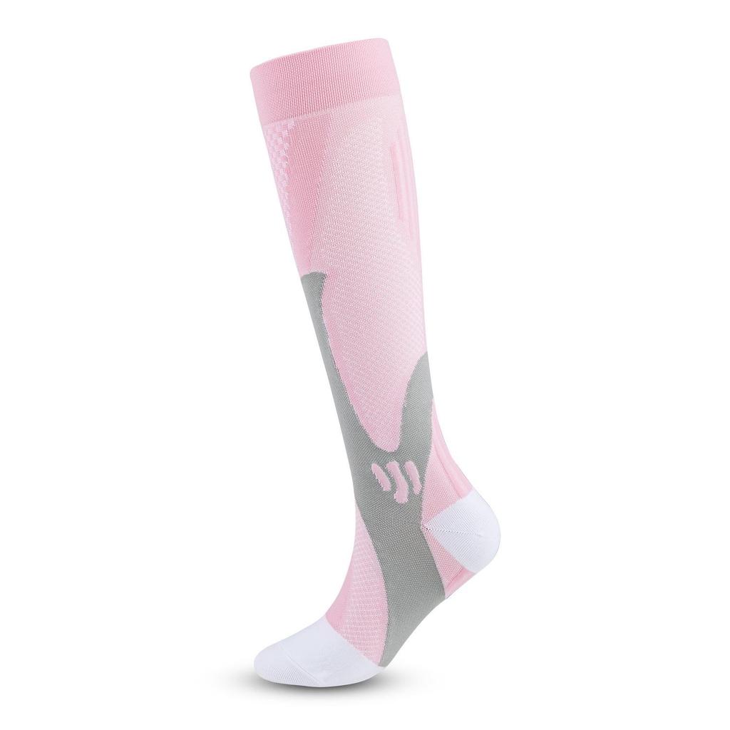 Unisex Nylon Compression Socks: Knee-High for Cycling, Football, Running & Outdoor Sports