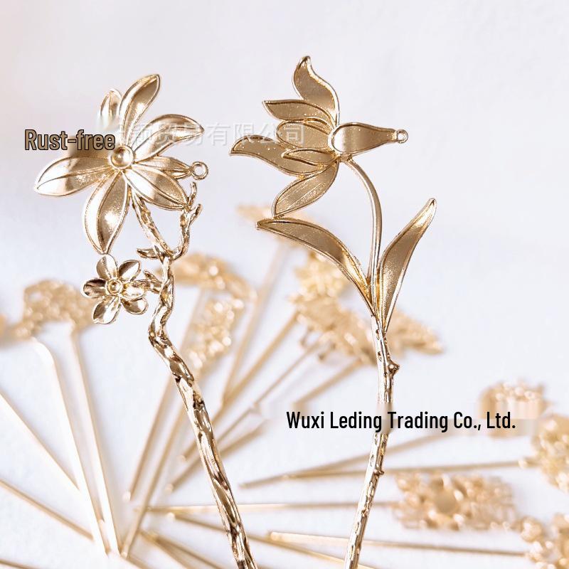 DIY Handmade Kingfisher Feather & Mother-of-Pearl Hairpin Kit with Cloisonné Enamel Zither Base & Butterfly Design - Free Shipping