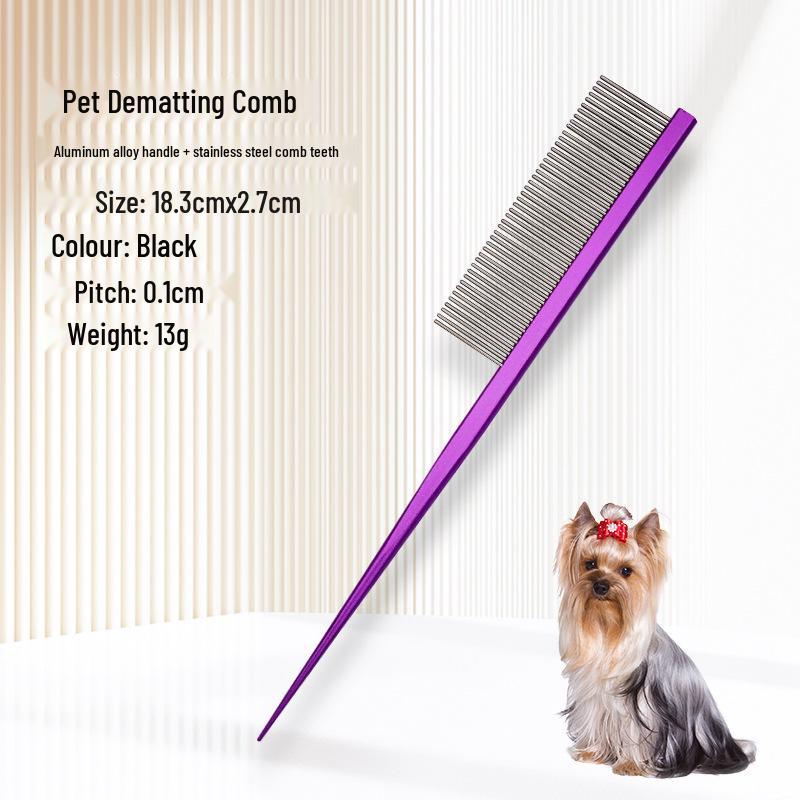 Pet Supplies: Colorful Aluminum Detangling Comb for Cats & Dogs