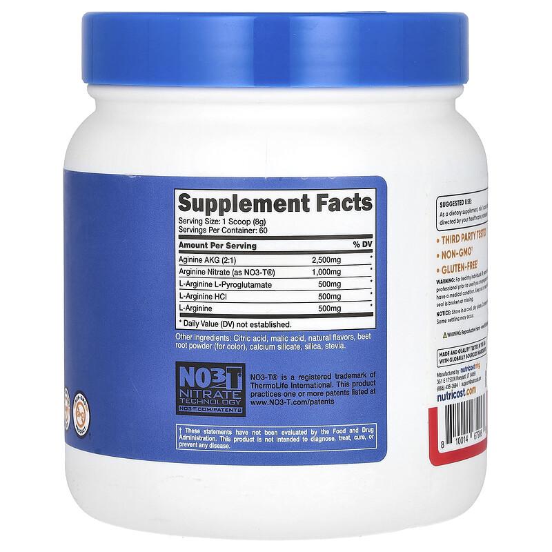 L-Arginine Complex, Fruit Punch, 16.9 Oz (474 G)