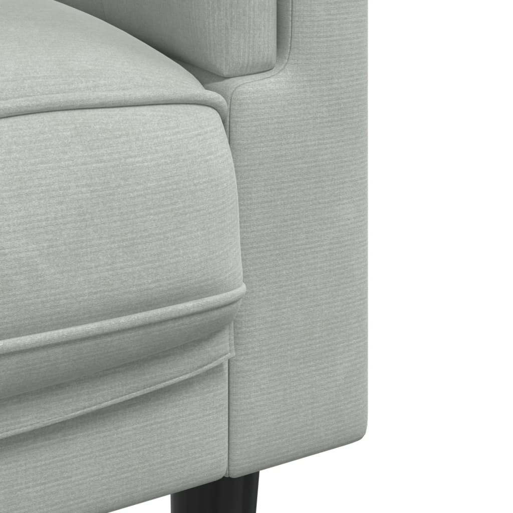 2 Piece Sofa Set with Cushions Light Grey Velvet
