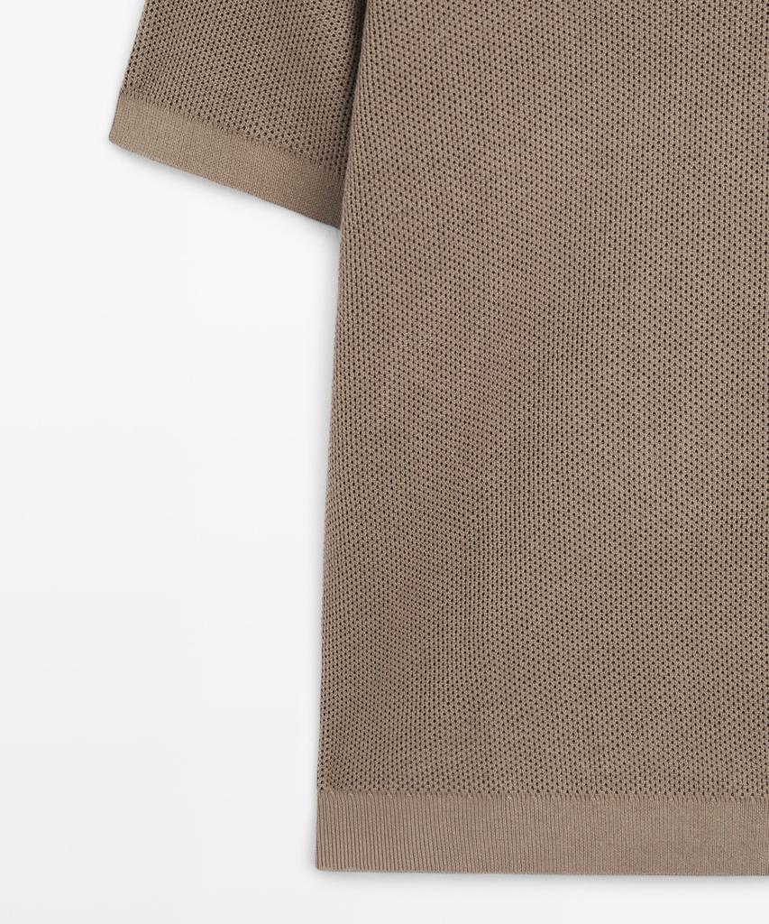 Masimodutti Textured 100% Cotton Polo Shirt