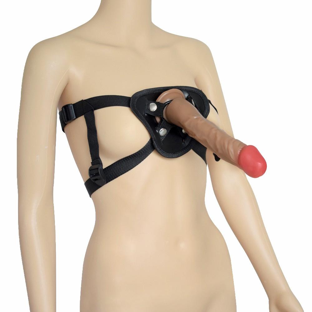 Damskie Masturbator Zabawki erotyczne z korkiem analnym Odłączany Zdatny do noszenia Dildo Ustalanie Kobieca dominacja Strapon Penis Realistyczny kutas BDSM