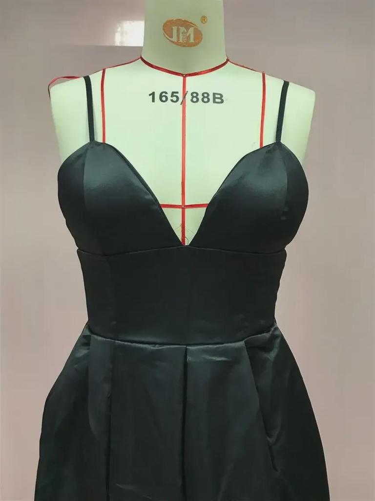 European & American Women's Sexy Slim Suspender Evening Dress with Deep V Slit (Summer 2025 Collection)