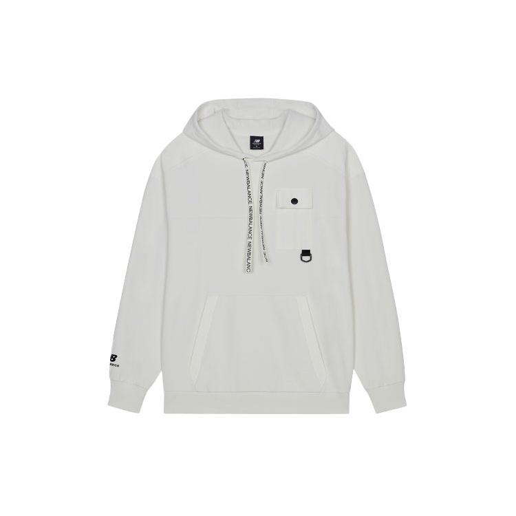 New Balance Men s New Balance Solid Color Casual Hooded Pullover Long Sleeves White AMT13363-IV XL