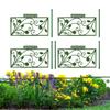 4/6 Stück Gartenzaun Bordüre Dekorativ Außen Landschaft Draht Bordüre Einfassung Zaun Faltbar Terrasse Blumenbeet Zaun Terrasse Deko